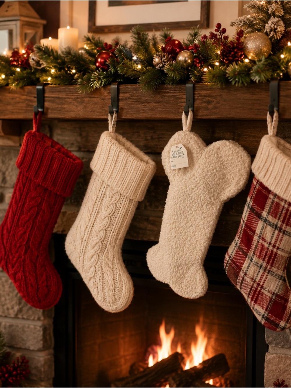Dog Bone Christmas Stocking